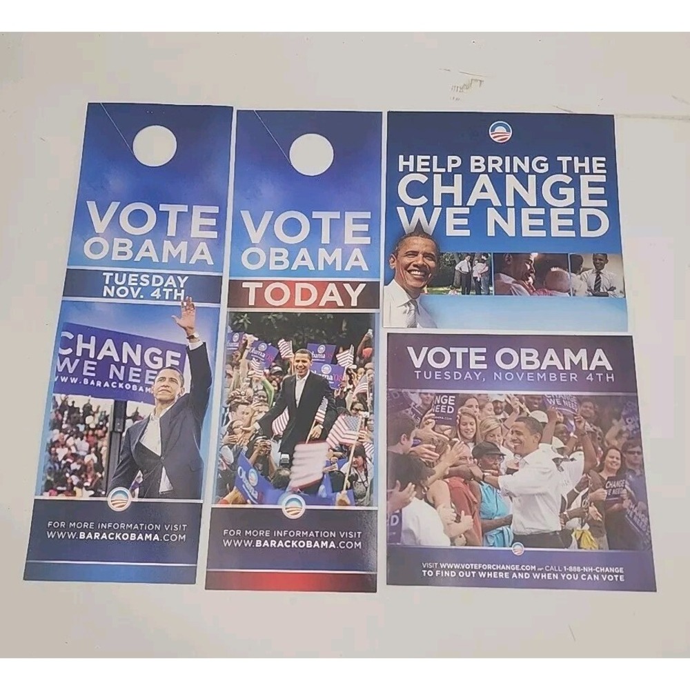 Obama /Biden Campaign 2008 Door Hangers ‎ & Pamphlets Collection New Hampshire